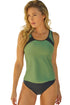 Palm Leaves Print Sleeveless Tankini Swimsuit